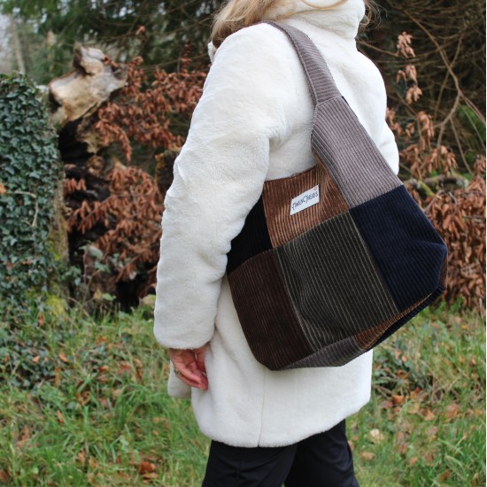 Beach Hobo Corduroy Patchwork